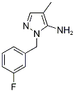 1-(3-氟苄基)-4-甲基-1H-吡唑-5-胺结构式_1015845-64-3结构式