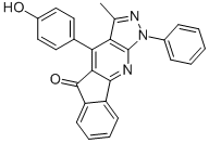 4-(4-Hydroxyphenyl)-3-methyl-1-phenyl-1h-indeno[1,2-b]pyrazolo[4,3-e]pyridin-5-one Structure,1016225-46-9Structure