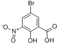 5-Bromo-2-hydroxy-3-nitrobenzoic acid Structure,10169-50-3Structure