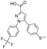 5-(4-Methylsulfanyl-phenyl)-1-(4-trifluoromethyl-phenyl)-1h-pyrazole-3-carboxylic acid Structure,1017781-23-5Structure