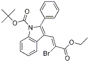 3-(2-Bromo-2-ethoxycarbonyl-vinyl)-2-phenyl-indole-1-carboxylic acid tert-butyl ester Structure,1017968-67-0Structure