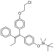 (3,3,4,4,4-d5)-(E/Z)-1-[4-(2-氯乙氧基)苯基]-1-[4-(t-丁基二甲基甲硅烷基氧基)苯基]-2-苯基-1-丁烯结构式_1020719-26-9结构式