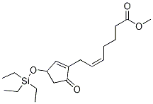 5-Heptenoic acid,7-[5-oxo-3-[(triethylsilyl)oxy]-1-cyclopenten-1-yl]-,methyl ester,(5z)- Structure,102494-28-0Structure