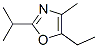 Oxazole, 5-ethyl-4-methyl-2-(1-methylethyl)-(9ci) Structure,102586-54-9Structure