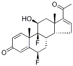 (6alpha,11beta)-6,9-二氟-11-羟基孕甾-1,4,16-三烯-3,20-二酮结构式_1027011-66-0结构式