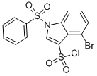 4-Bromo-1-phenylsulfonyl-3-chlorosulfonylindol Structure,1027069-88-0Structure