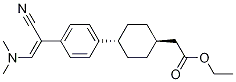 Cyclohexaneacetic acid, 4-[4-[(1z)-1-cyano-2-(dimethylamino)ethenyl]phenyl]-, ethyl ester, trans- Structure,1031336-86-3Structure