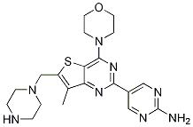 5-(7-Methyl-4-morpholino-6-(piperazin-1-ylmethyl)thieno[3,2-d]pyrimidin-2-yl)pyrimidin-2-amine Structure,1032756-62-9Structure