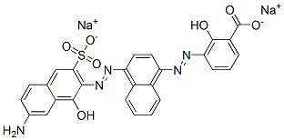 3-[[4-[(7-氨基-1-羟基-3-硫-2-萘)氮杂]-1-萘]氮杂]-2-羟基苯甲酸二钠结构式_10330-04-8结构式