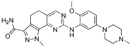 4,5-Dihydro-8-[[2-methoxy-5-(4-methyl-1-piperazinyl)phenyl]amino]-1-methyl-1h-pyrazolo[4,3-h]quinazoline-3-carboxamide Structure,1034614-73-7Structure