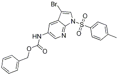 Benzyl 3-bromo-1-tosyl-1h-pyrrolo[2,3-b]pyridin-5-ylcarbamate Structure,1036028-08-6Structure