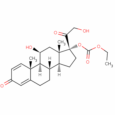 Ethyl [(8S,9S,10R,11S,13S,14S,17R)-11-Hydroxy-17-(2-Hydroxyacetyl)-10,13-Dimethyl-3-Oxo-7,8,9,11,12,14,15,16-Octahydro-6H-Cyclopenta[a]Phenanthren-17-Yl] Carbonate Structure,104286-02-4Structure