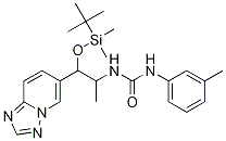 1-(1-([1,2,4]噻唑并[1,5-a]吡啶-6-基)-1-((叔丁基二甲基甲硅烷基)氧基)丙烷-2-基)-3-(间甲苯)脲结构式_1043907-98-7结构式