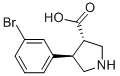 Trans-4-(3-bromophenyl)pyrrolidine-3-carboxylic acid Structure,1047651-74-0Structure