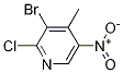 3-Bromo-2-chloro-4-methyl-5-nitropyridine Structure,1049706-73-1Structure