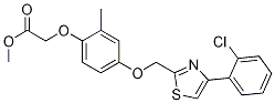 Acetic acid, 2-[4-[[4-(2-chlorophenyl)-2-thiazolyl]methoxy]-2-methylphenoxy]-, methyl ester Structure,1050507-17-9Structure