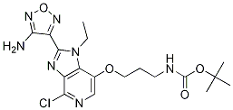 3-(2-(4-氨基-1,2,5-噁二唑-3-基)-4-氯-1-乙基-1H-咪唑并[4,5-c]吡啶-7-基氧基)丙基氨基甲酸叔丁酯结构式_1052112-24-9结构式