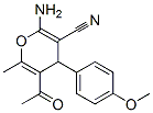 5-乙酰基-2-氨基-4-(4-甲氧基苯基)-6-甲基-4H-吡喃-3-甲腈结构式_105263-07-8结构式