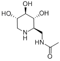 2-乙酰氨基-1,2,5-三脱氧-1,5-亚氨基-d-葡萄糖醇结构式_105265-96-1结构式