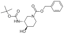 (3R,4R)-苄基3-(叔丁氧基羰基氨基)-4-羟基哌啶-1-羧酸结构式_1052715-76-0结构式