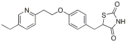 5-[4-[2-(5-Ethyl-2-pyridyl)ethoxy]benzyl]-2,4-thiazolidinedione Structure