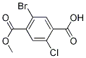 5-Bromo-2-chloro-4-(methoxycarbonyl)benzoic acid Structure,1061314-04-2Structure