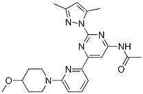 N-[2-(3,5-dimethyl-1h-pyrazol-1-yl)-6-[6-(4-methoxy-1-piperidinyl)-2-pyridinyl]-4-pyrimidinyl]acetamide Structure,1061747-72-5Structure