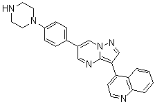 4-(6-(4-(Piperazin-1-yl)phenyl)pyrazolo[1,5-a]pyrimidin-3-yl)quinoline Structure,1062368-24-4Structure