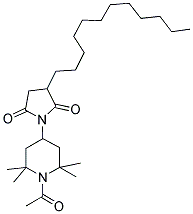 N-(1-乙酰基-2,2,6,6-四甲基-4-哌啶基)-2-十二基琥珀酰亚胺结构式_106917-31-1结构式