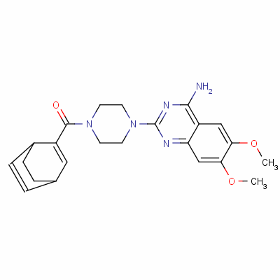 [4-(4-Amino-6,7-Dimethoxyquinazolin-2-Yl)Piperazin-1-Yl]-(6-Bicyclo[2.2.2]Octa-2,5-Dienyl)Methanone Structure,107021-36-3Structure