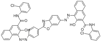 N-(2-氯苯基)-4-4-6-3-(2-氯苯基)氨基羰基-2-羟基-1-萘氮杂-苯并噁唑yl苯基氮杂-3-羟基-2-萘羧酰胺结构式_107047-67-6结构式