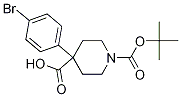 4-(4-Bromophenyl)-1-tert-butoxycarbonyl-piperidine-4-carboxylic acid Structure,1076197-05-1Structure