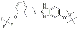 2-[[[3-甲基-4-(2,2,2-三氟乙氧基)-2-吡啶]甲基]硫代]-5-(叔丁基二甲基甲硅烷基氧基)-1H-苯并咪唑结构式_1076198-62-3结构式