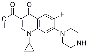 Methyl 1-cyclopropyl-6-fluoro-1,4-dihydro-4-oxo-7-(piperazin-1-yl)quinoline-3-carboxylate Structure,107884-23-1Structure