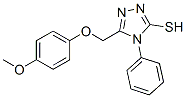 5-[(4-Methoxyphenoxy)methyl]-4-phenyl-4h-1,2,4-triazole-3-thiol Structure,107951-97-3Structure