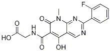 N-[[2-(2-氟苯基)-7,8-二氢-5-羟基-8-甲基-7-氧代吡啶并[2,3-d]嘧啶-6-基]羰基]甘氨酸结构式_1080644-24-1结构式