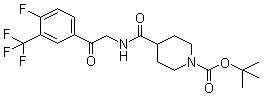 Tert-Butyl4-(2-(4-fluoro-3-(trifluoromethyl)phenyl)-2-oxoethylcarbamoyl)piperidine-1-carboxylate Structure,1082949-99-2Structure