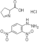 (2,4-Dinitrophenyl)hydrazine 3,4-dihydro-2h-pyrrole-2-carboxylate hydrochloride Structure,108321-37-5Structure