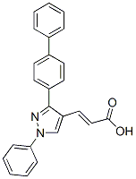 3-(3-Biphenyl-4-yl-1-phenyl-1H-pyrazol-4-yl)-acrylic acid Structure,108446-76-0Structure