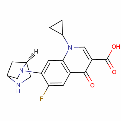 1-Cyclopropyl-7-[(1s)-3,6-diazabicyclo[2.2.1]heptan-6-yl]-6-fluoro-4-oxoquinoline-3-carboxylic acid Structure,108461-04-7Structure