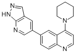 4-(1-哌啶基)-6-(1H-吡唑并[3,4-b]吡啶-5-基)喹啉结构式_1086061-35-9结构式