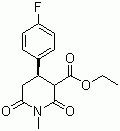 反式-3-乙氧基甲酰-4-(4-氟苯基)-N-甲基哌啶-2,6-二酮结构式_109887-52-7结构式