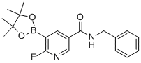 3-Pyridinecarboxamide, 6-fluoro-n-(phenylmethyl)-5-(4,4,5,5-tetramethyl-1,3,2-dioxaborolan-2-yl)- Structure,1105664-74-1Structure