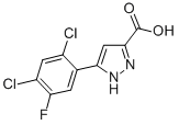 5-(2,4-Dichloro-5-fluorophenyl)-1h-pyrazole-3-carboxylic acid Structure,1119299-75-0Structure