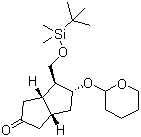 [3aS-(3aa,4a,5b,6aa)]-4-[[[(叔丁基)二甲基硅]氧]甲基]-5-[(四氢-2H-吡喃-2-基)氧基]六氢-2(1H)-二并环戊二烯酮结构式_112168-22-6结构式