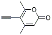 (9ci)-5-乙炔-4,6-二甲基-2H-吡喃-2-酮结构式_112369-03-6结构式