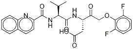 (3S)-5-(2,6-difluorophenoxy)-3-[[(2s)-3-methyl-1-oxo-2-[(2-quinolinylcarbonyl)amino]butyl]amino]-4-oxo-pentanoic acid Structure,1135695-98-5Structure