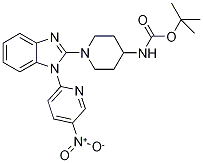 {1-[1-(5-Nitro-pyridin-2-yl)-1h-benzoimidazol-2-yl]-piperidin-4-yl}-carbamic acid tert-butyl ester Structure,1146080-64-9Structure