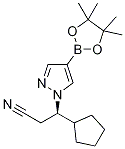 1H-pyrazole-1-propanenitrile, beta-cyclopentyl-4-(4,4,5,5-tetramethyl-1,3,2-dioxaborolan-2-yl)-, (betar)- Structure,1146629-84-6Structure