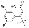 2-Pentenoic acid, 3-(3-bromo-5-fluorophenyl)-4-fluoro-4-methyl- Structure,1147871-77-9Structure